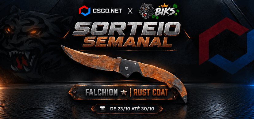 SORTEIO SEMANAL FALCHION RUST